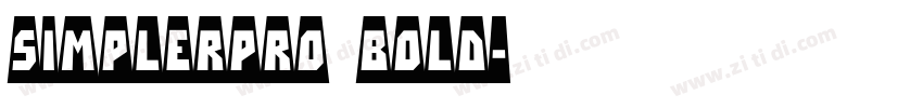 SimplerPro Bold字体转换